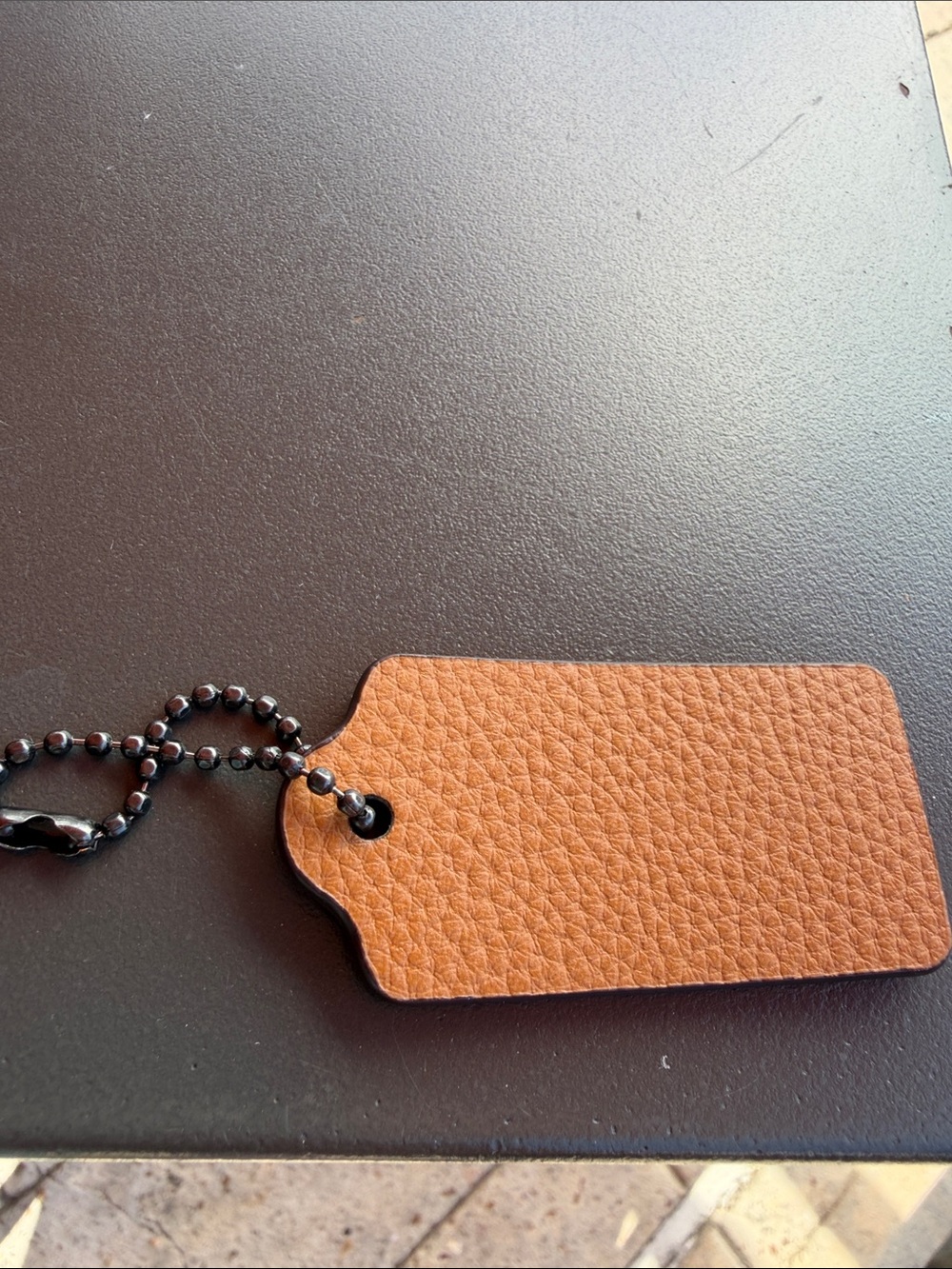 Coach Leather Tag - Cognac Brown - Picture 2 of 6